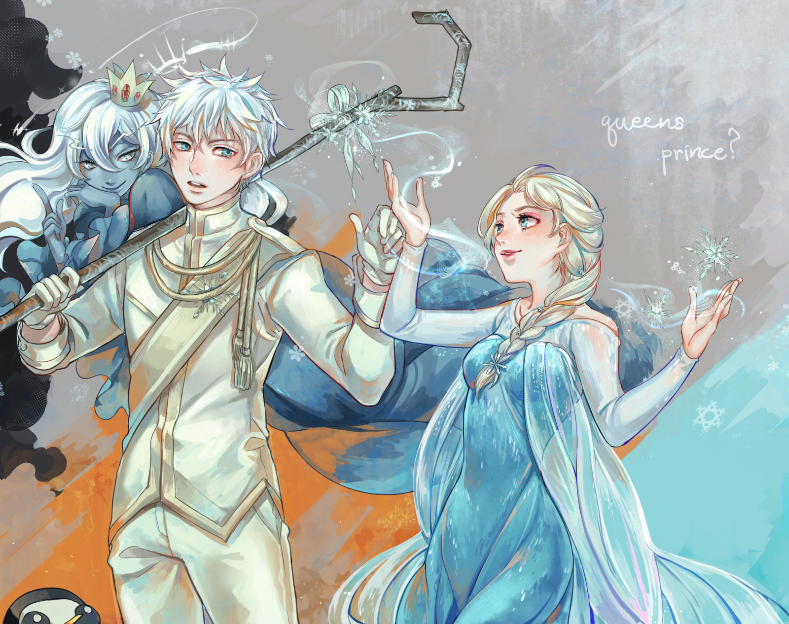 elsa, ice queen, jack frost, and gunter (frozen and 2 more) drawn by  allenkung1 | Danbooru