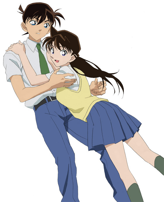 mouri ran and kudou shin'ichi (meitantei conan) drawn by mochizuki_(wakadori)