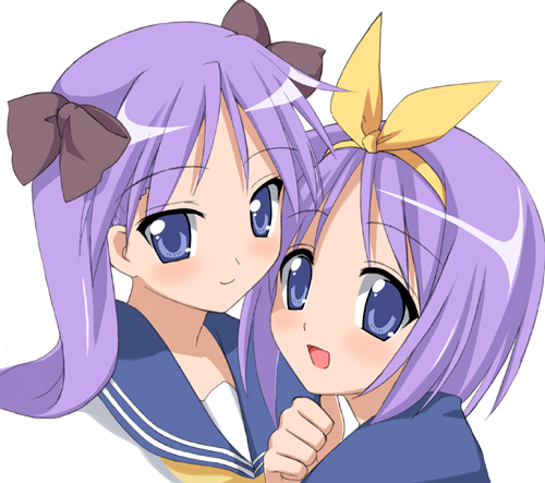 hiiragi kagami and hiiragi tsukasa (lucky star) drawn by r-type_nirvana