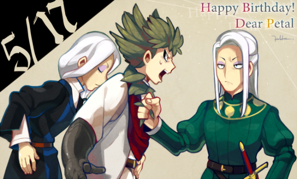 simon, charles vii, and la hire (inazuma eleven go and 2 more) drawn by motojima_hakka