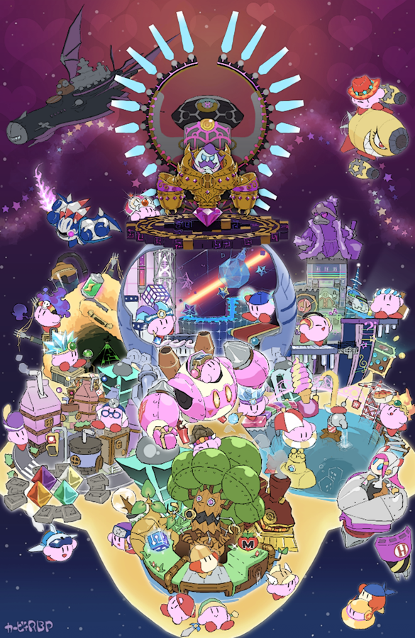 kirby, meta knight, waddle dee, bandana waddle dee, susie, and 27 more (kirby and 1 more) drawn by kusa0093