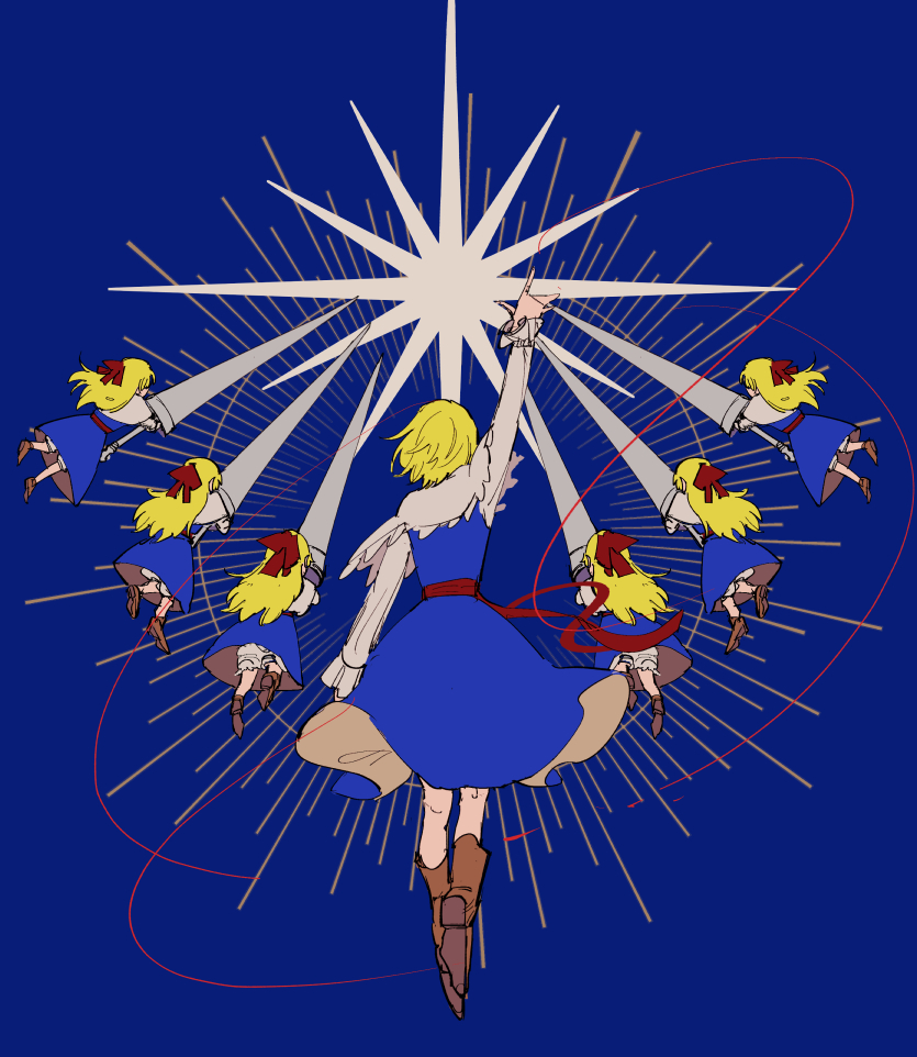 alice margatroid and shanghai doll (touhou) drawn by kaoru_(alicemakoto)