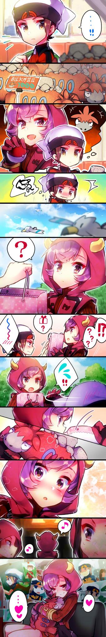 brendan, wingull, courtney, camerupt, and team magma grunt (pokemon and 1 more) drawn by takashino_(noni-nani)