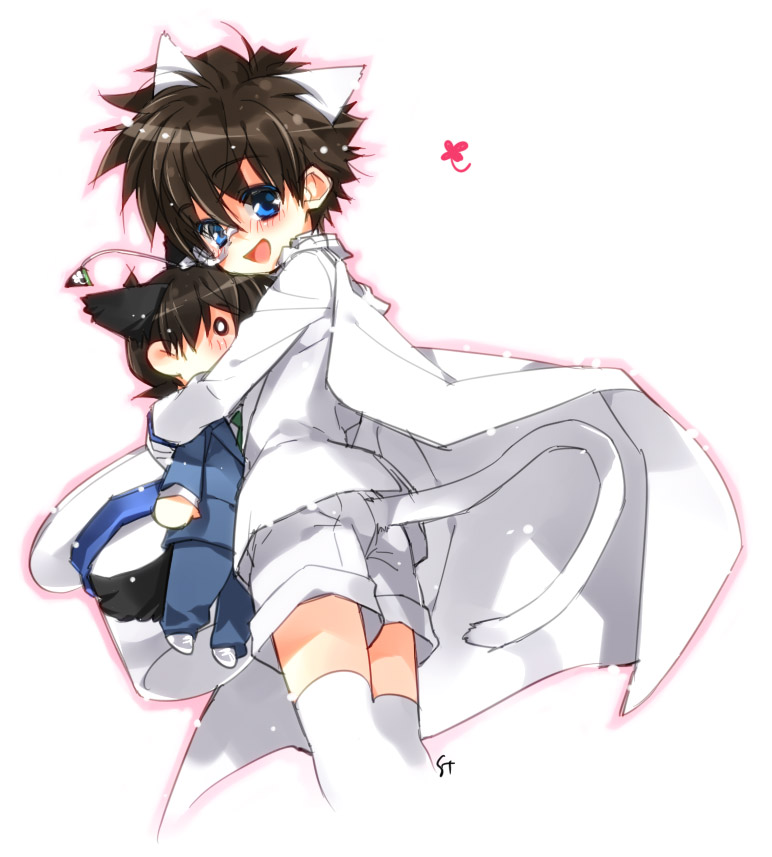 kudou shin'ichi and kuroba kaito (meitantei conan and 1 more) drawn by toujou_sakana
