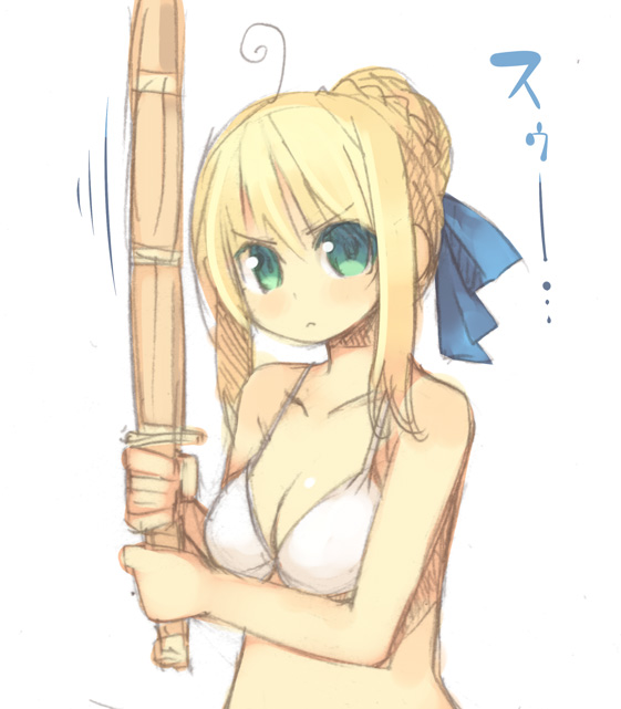 artoria pendragon and saber (fate and 1 more) drawn by kashiwamochi_yomogi