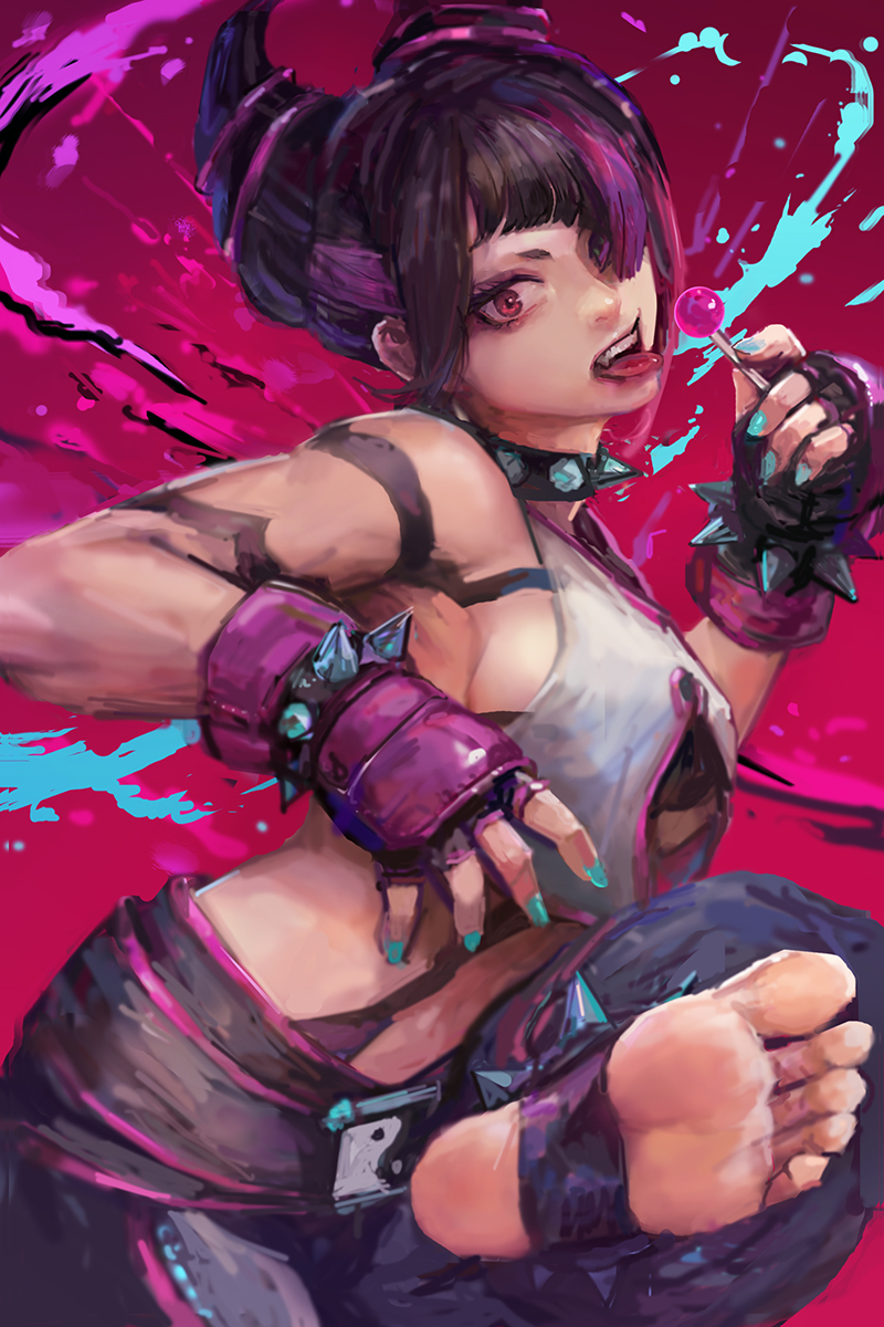 han juri (street fighter and 1 more) drawn by miche