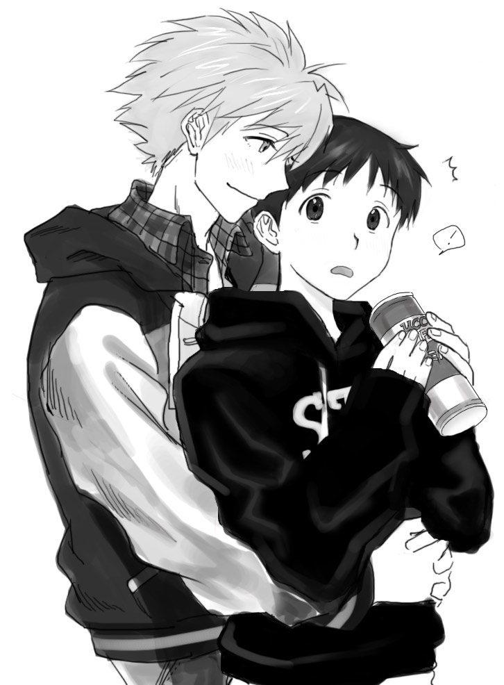 ikari shinji and nagisa kaworu (neon genesis evangelion) drawn by ayanashi_kunio