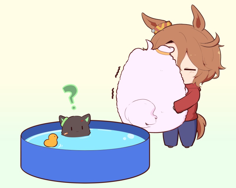 narita taishin, biwa hayahide, and winning ticket (umamusume) drawn by gomashio_(goma_feet)