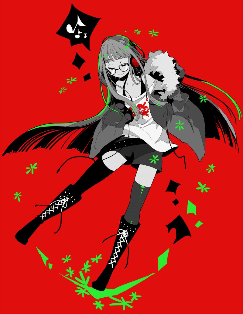 sakura futaba (persona and 1 more) drawn by tibaba_pego