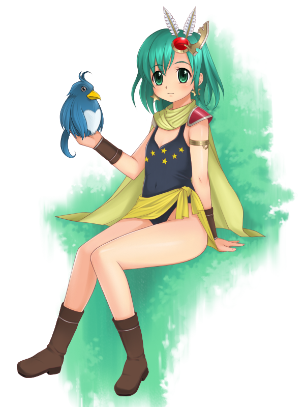 rydia (final fantasy and 1 more) drawn by yokaze_japan