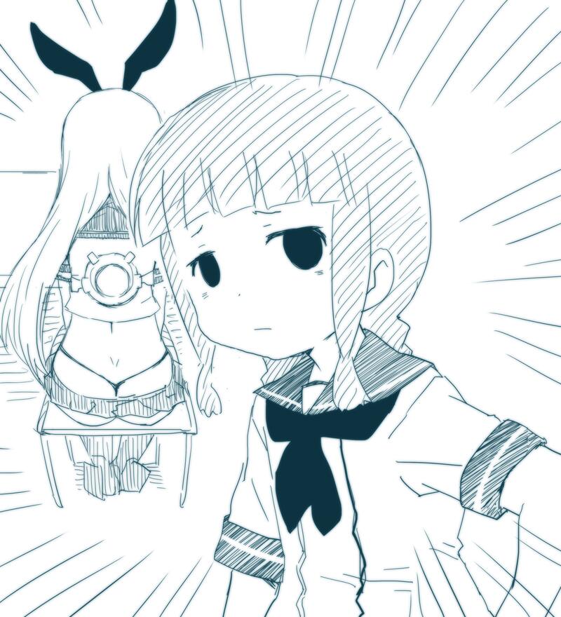 shimakaze and kitakami (kantai collection) drawn by mudou_eichi