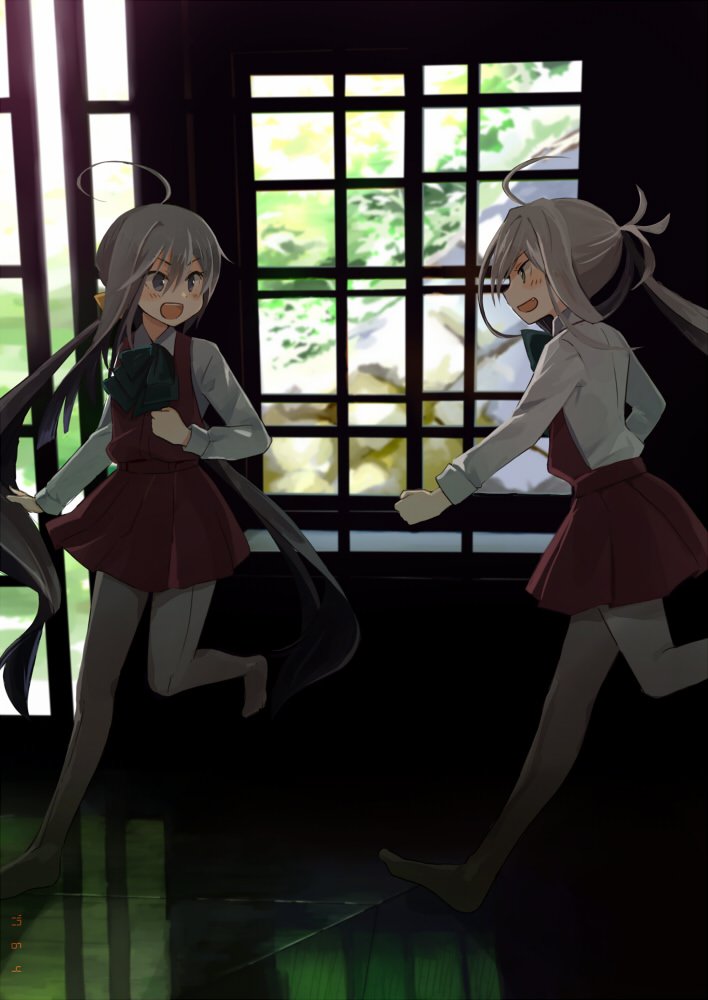 kiyoshimo and asashimo (kantai collection) drawn by annin_musou
