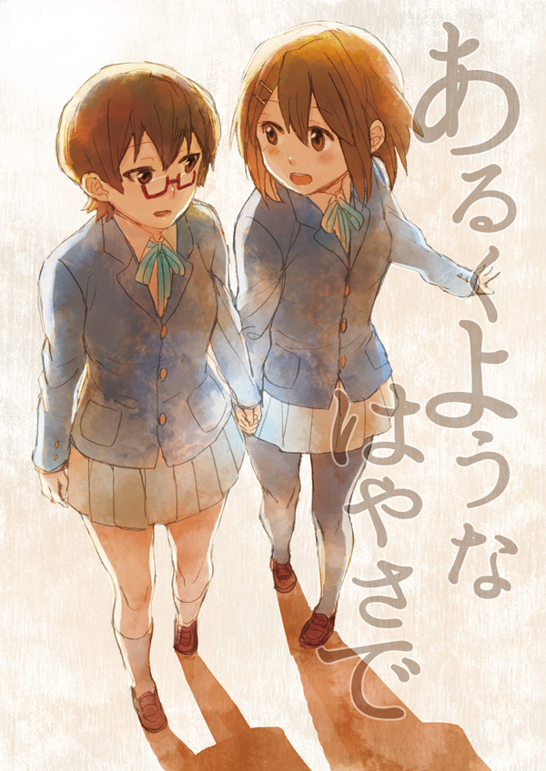 hirasawa yui and manabe nodoka (k-on!) drawn by fukutarou_(enji127)