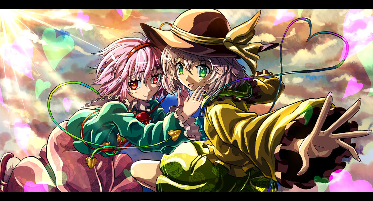 Komeiji Koishi And Komeiji Satori Touhou Drawn By Kabutoyama Danbooru