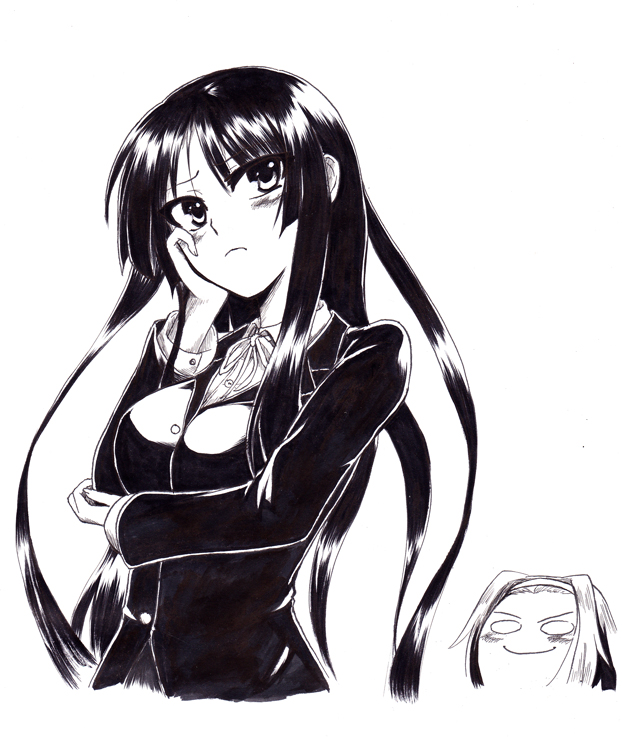 akiyama mio and tainaka ritsu (k-on!) drawn by yazuki_gennojou