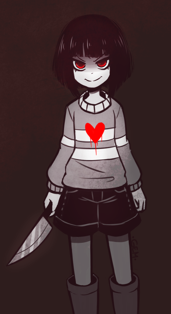 frisk and chara (undertale) drawn by gias-ex-machella