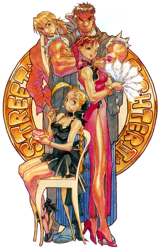 chun-li, cammy white, ryu, and ken masters (street fighter)