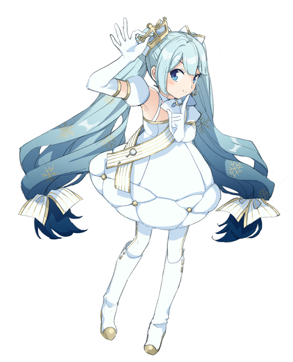 hatsune miku and yuki miku (vocaloid) drawn by agonasubi
