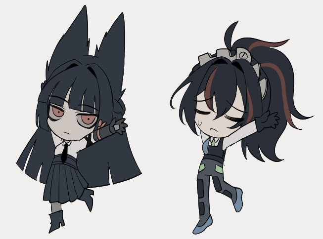 hoshimi miyabi and zhu yuan (zenless zone zero and 1 more) drawn by saint_ghoul