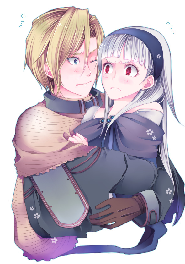 sierra mikain and nash latkje (gensou suikoden and 1 more) drawn by arisie