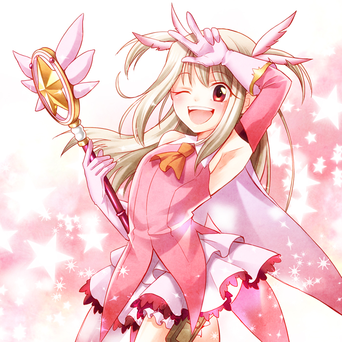 illyasviel von einzbern, prisma illya, and magical ruby (fate and 1 more) drawn by jin_akhr