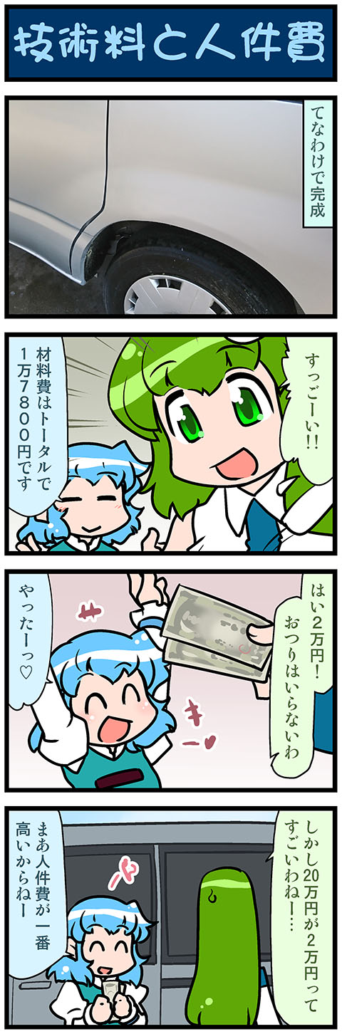 kochiya sanae and tatara kogasa (touhou) drawn by mizuki_hitoshi