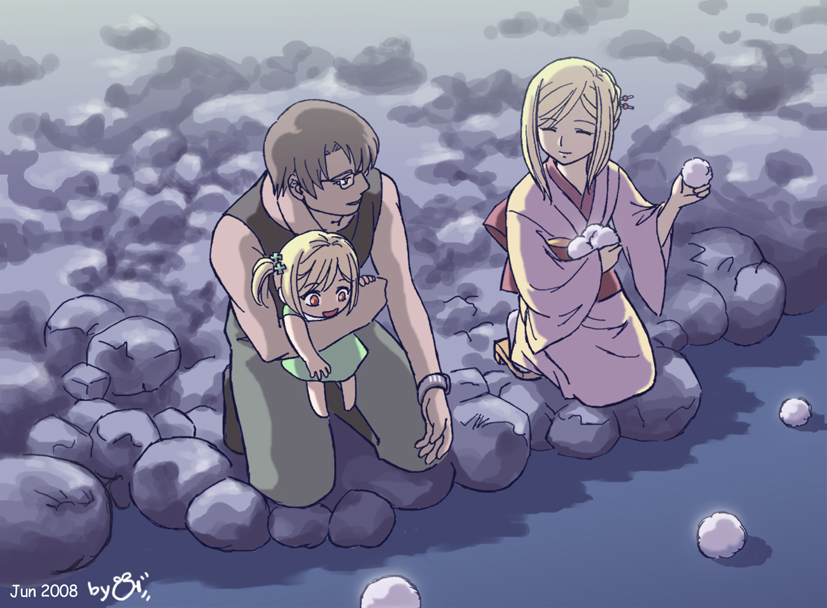 takano miyo and tomitake jirou (higurashi no naku koro ni) drawn by orange541