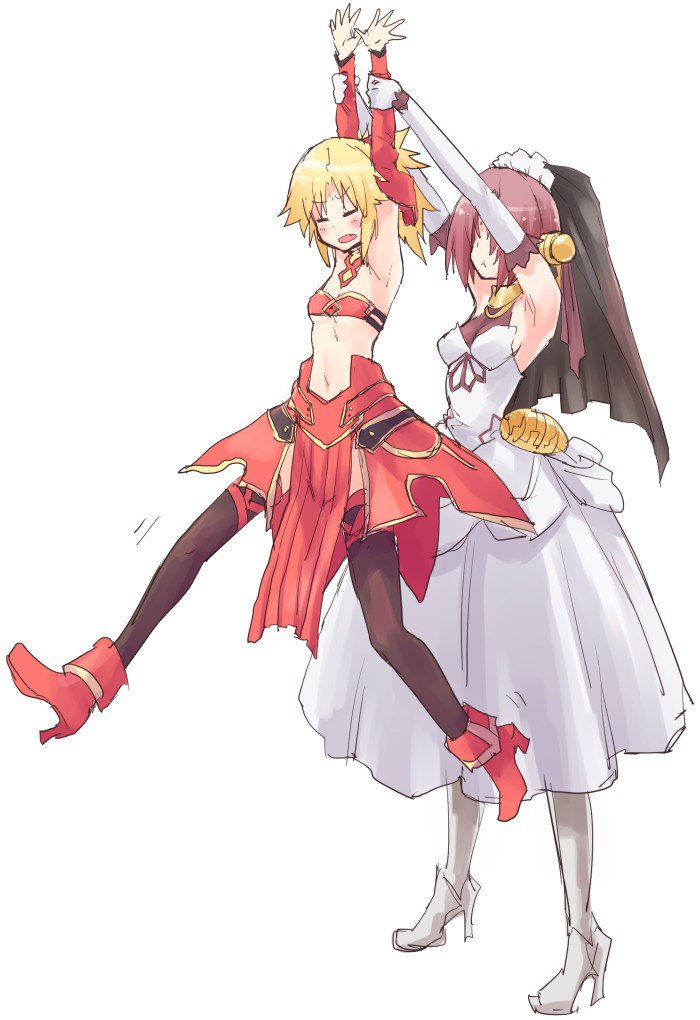 mordred and frankenstein's monster (fate and 2 more) drawn by mozu_(peth)