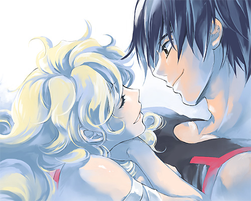 nia teppelin and simon (tengen toppa gurren lagann) drawn by akutsu_(yuumi)