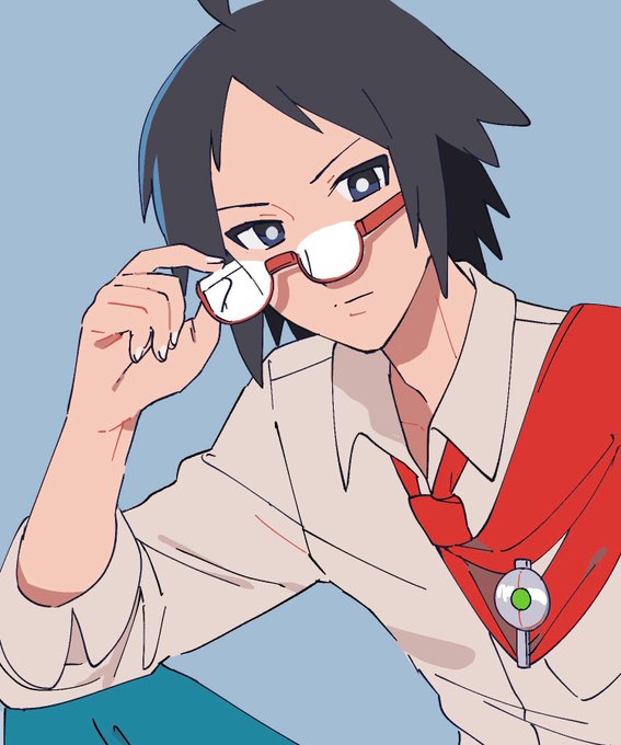 cheren (pokemon and 1 more) drawn by nashubi_(to_infinity_wow)