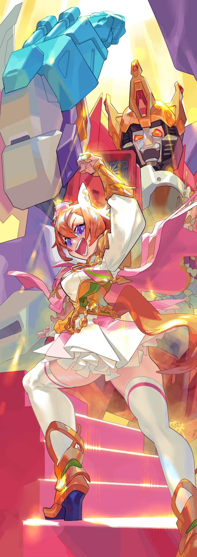 t.m. opera o and starscream (umamusume and 1 more) drawn by inaki_shinrou