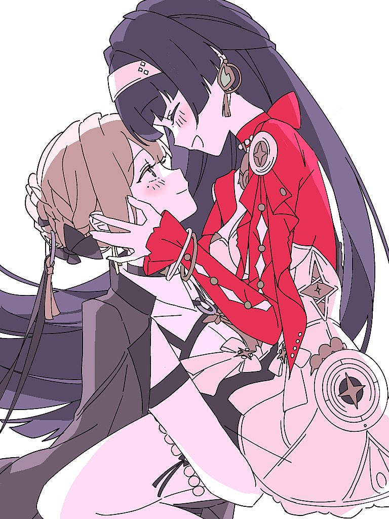 evelyn chevalier and astra yao (zenless zone zero) drawn by nekopon0326