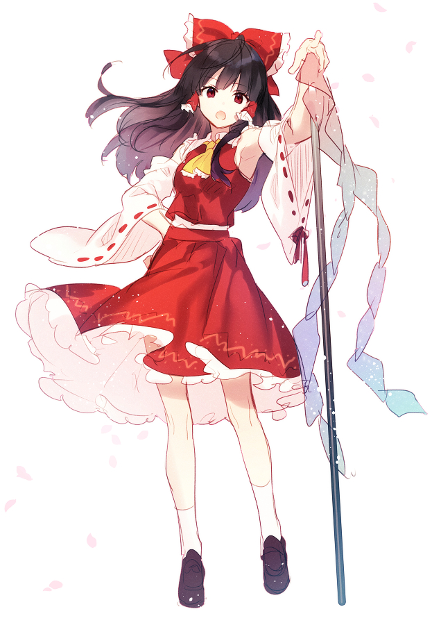 hakurei reimu (touhou and 1 more) drawn by riichu