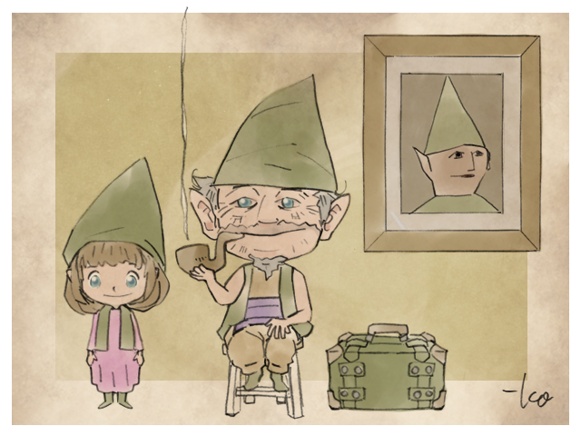 gnome child (original and 1 more) drawn by takeuchi_kou