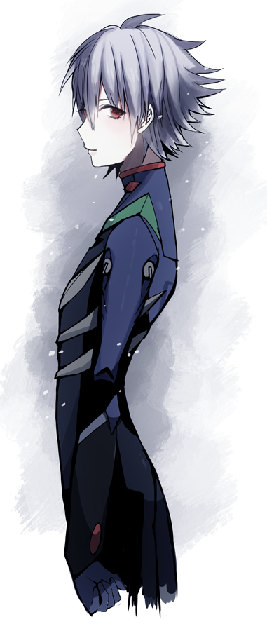 nagisa kaworu (neon genesis evangelion and 2 more) drawn by mike9
