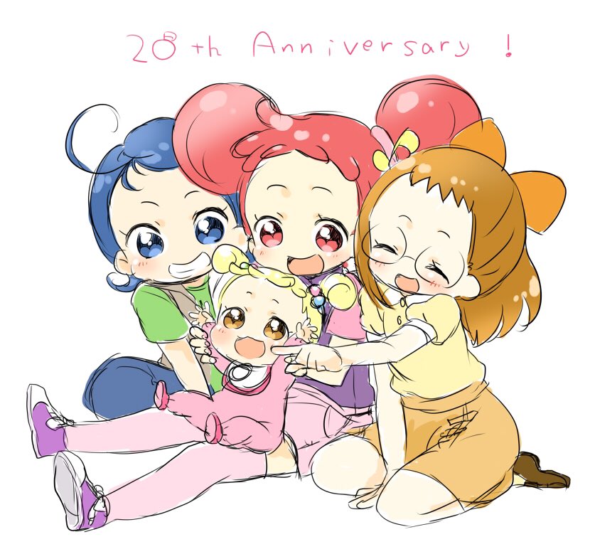 harukaze doremi, fujiwara hazuki, senoo aiko, and makihatayama hana (ojamajo doremi) drawn by saitou_takana