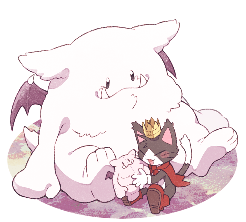 moogle and cait sith (final fantasy and 1 more) drawn by minashirazu