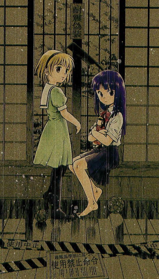 furude rika and houjou satoko (higurashi no naku koro ni) drawn by osada_kaoru