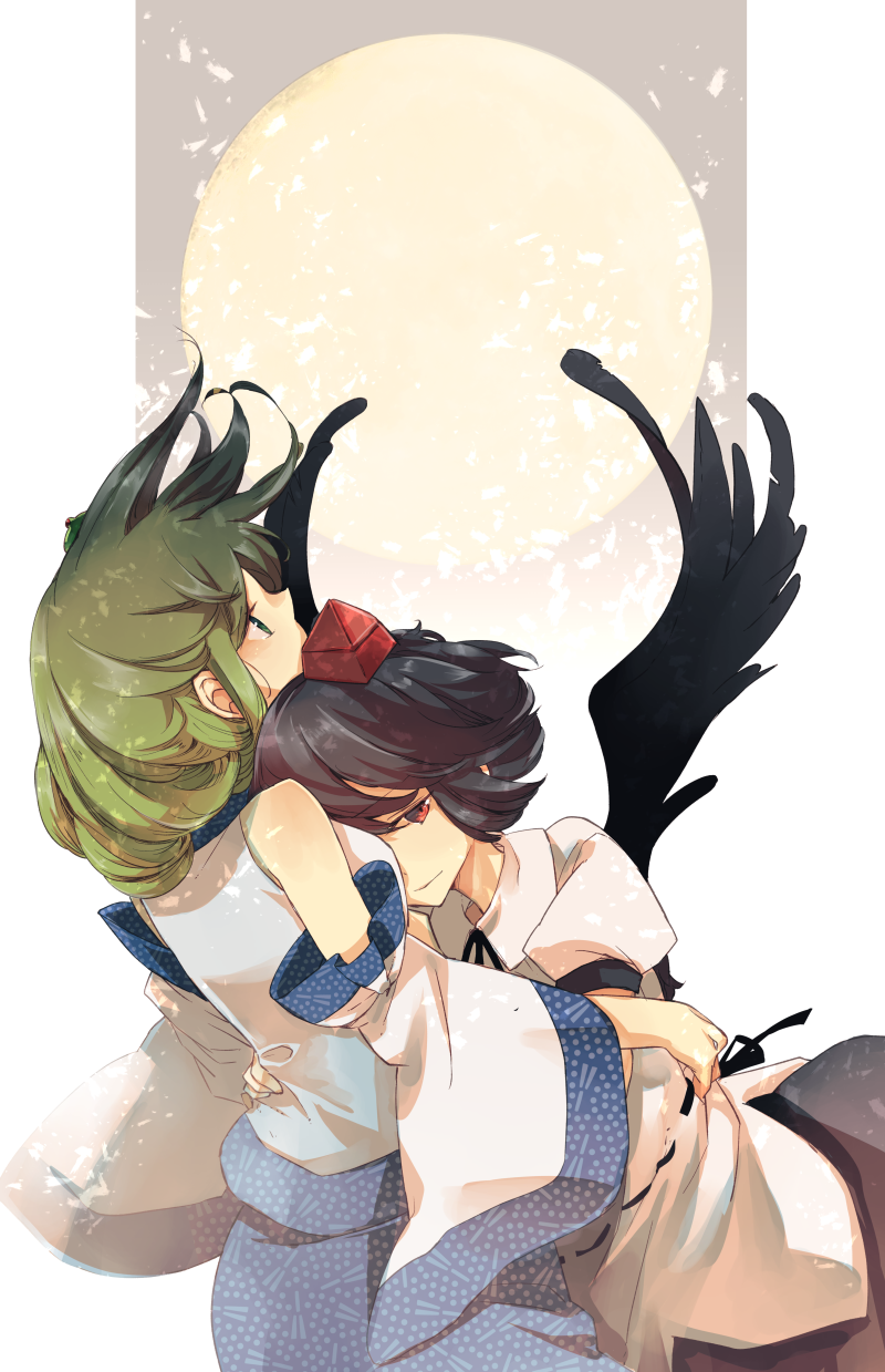 kochiya sanae and shameimaru aya (touhou) drawn by atoki