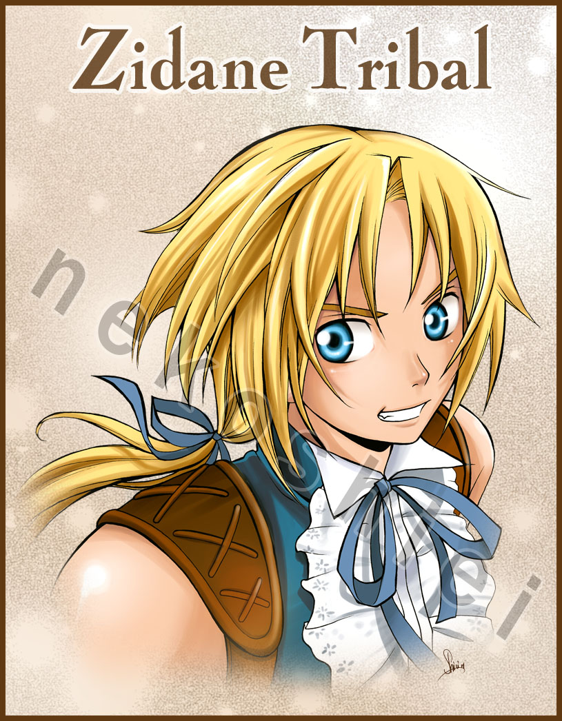 zidane tribal (final fantasy and 2 more) drawn by nekoshiei