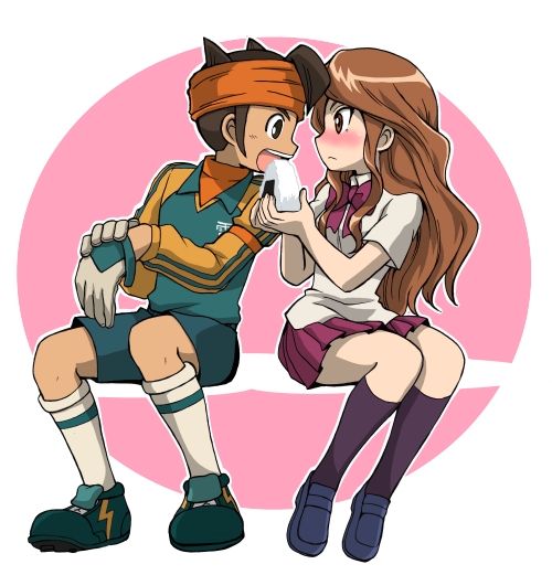 endou mamoru and raimon natsumi (inazuma eleven) drawn by nanjou_akimasa