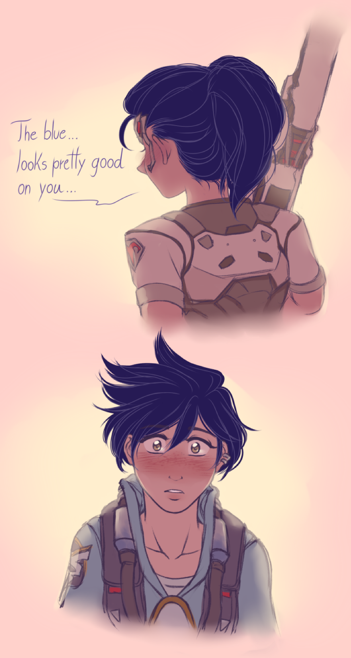 tracer, widowmaker, graffiti tracer, and talon widowmaker (overwatch and 1 more) drawn by murasaki-yuri