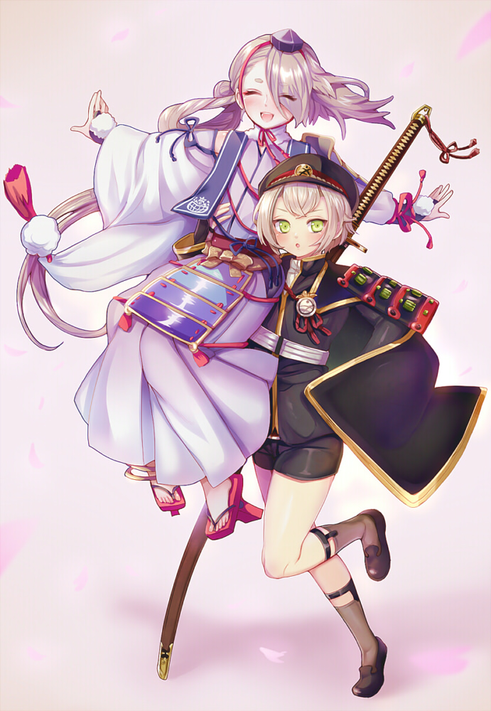 hotarumaru and ima-no-tsurugi (touken ranbu) drawn by mushirou