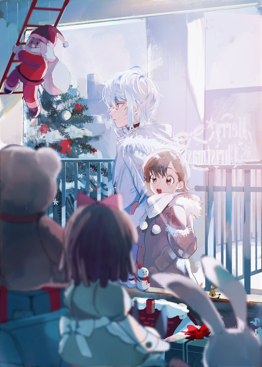 accelerator, last order, and santa claus (toaru majutsu no index) drawn by qniokun
