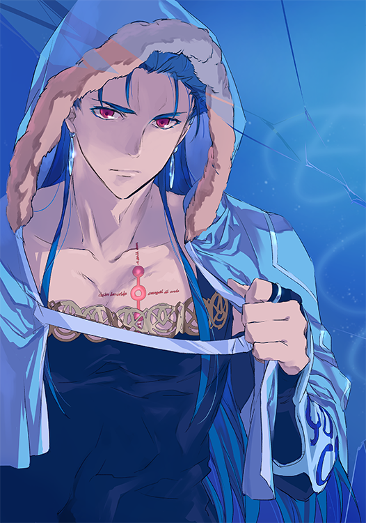 cu chulainn (fate and 1 more) drawn by iz_izhara