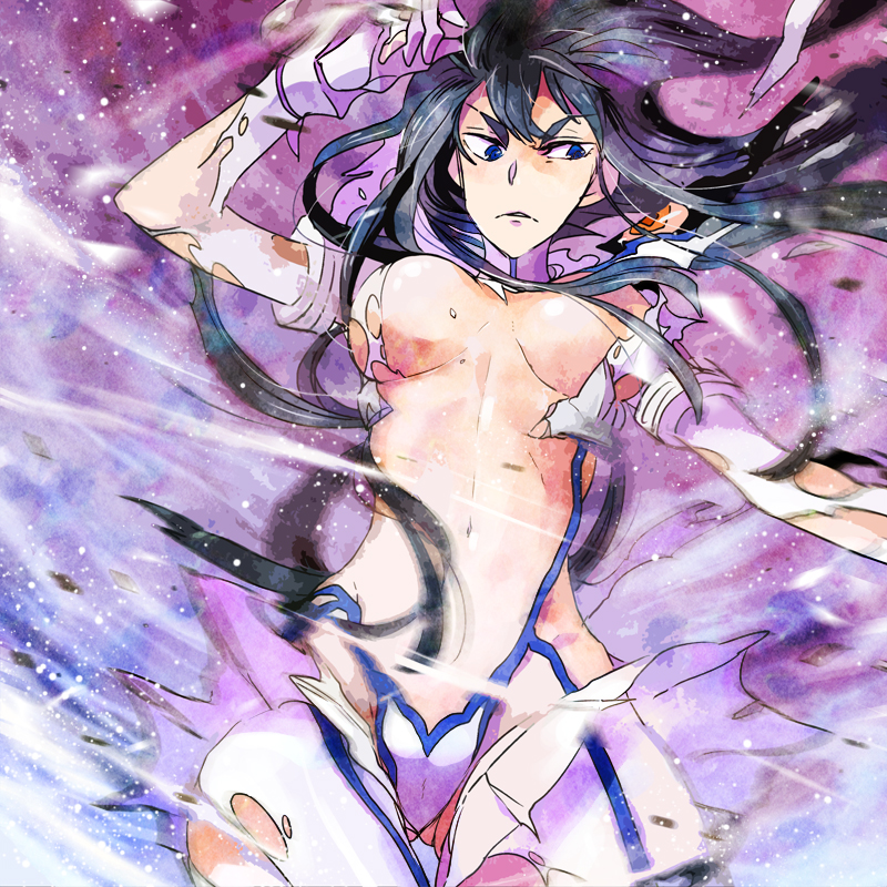kiryuuin satsuki and junketsu (kill la kill) drawn by moru_moru_moru