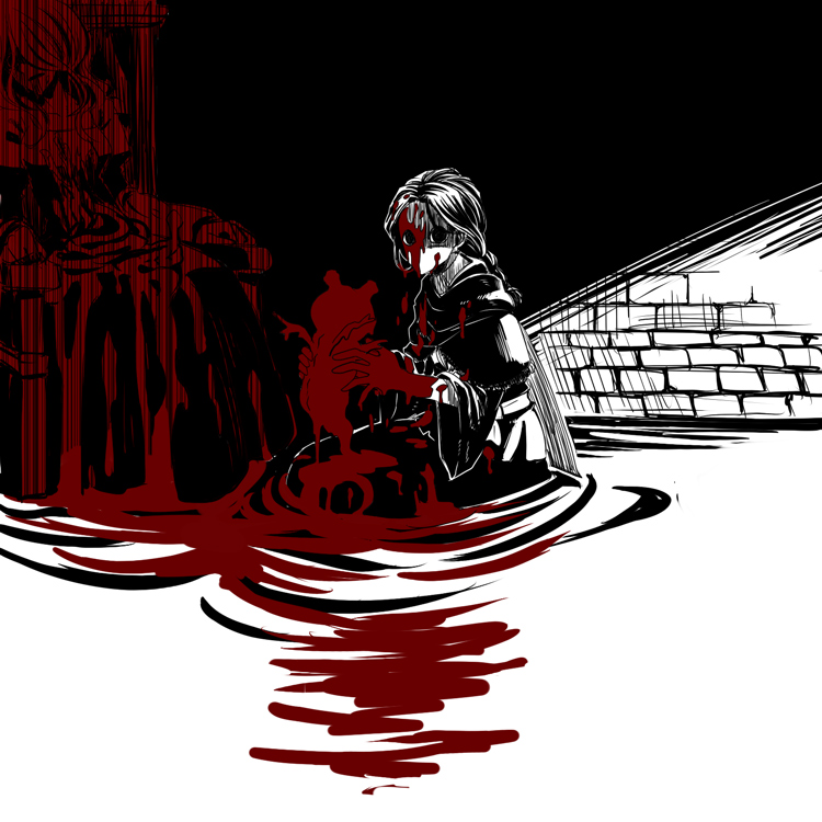 adella the nun, arianna, and nightmare child (bloodborne) drawn by murai_shinobu