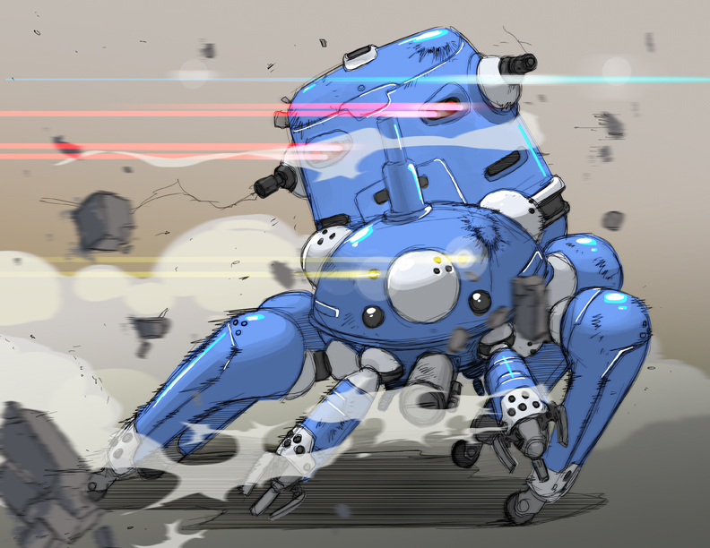 tachikoma (ghost in the shell and 1 more) drawn by william_ruzicka