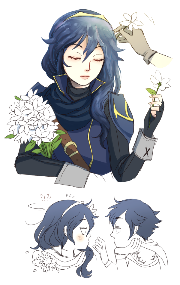 lucina and chrom (fire emblem and 1 more) drawn by eclectic