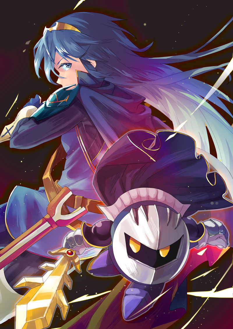 lucina and meta knight (fire emblem and 3 more) drawn by unigon_(kitsutsuki)